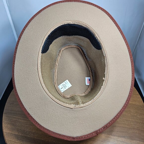 Cabana Breathable Wide Brim Sun Hat | American Hat Makers | Walnut NWT | RARE LE - Picture 12 of 13